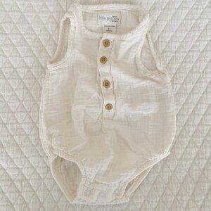 Little Planet by Carter's Cotton Gauze Bubble Onesie in Cream, Size 3M